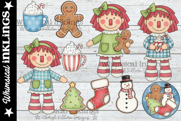 Annies Christmas Cookies DTF: Festive Illustrations