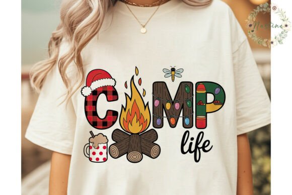 Christmas Camp Life Sublimation Design & Illustrations