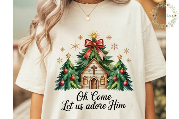 Christmas Church Song Sublimation Design & Illustrations