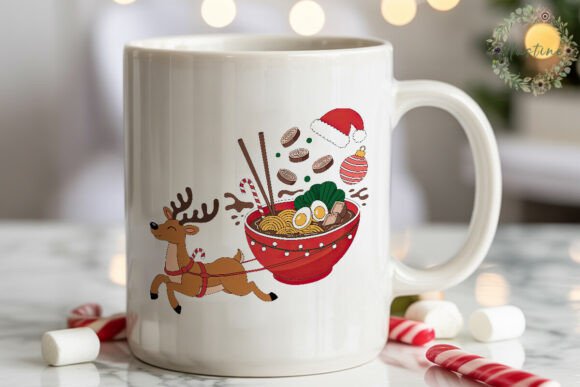 Christmas Ramen Reindeer PNG Clipart for Illustrations