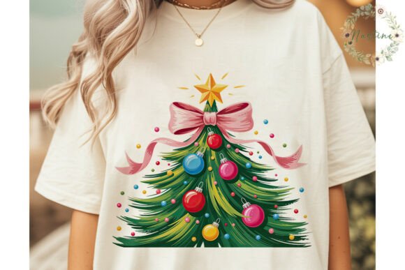 Colorful Christmas Tree Bow PNG Clipart & Illustrations