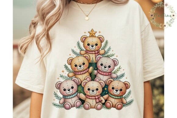 Cute Bear Christmas Tree PNG: Festive Illustrations