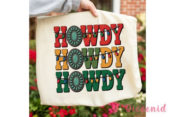 Distressed Howdy Christmas PNG: Festive Illustrations