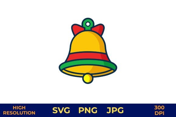 Festive Christmas Bell Vector Graphic & Illustrations