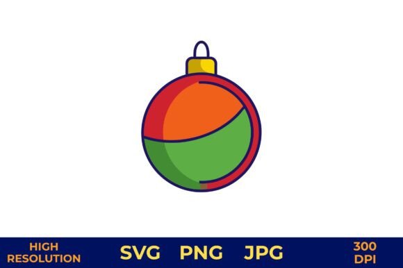 Festive Christmas Ornament Ball Vector & Illustrations