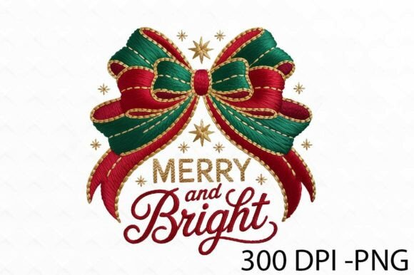 Merry Christmas Bow Png Design & Illustrations