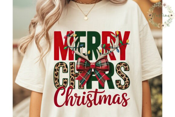 Merry Christmas Plaid Antlers PNG for Illustrations