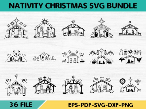 Nativity Christmas Svg Bundle: Illustrations Review