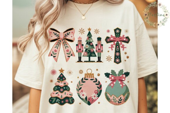 Pink Floral Christmas PNG Clipart: Illustrations Review