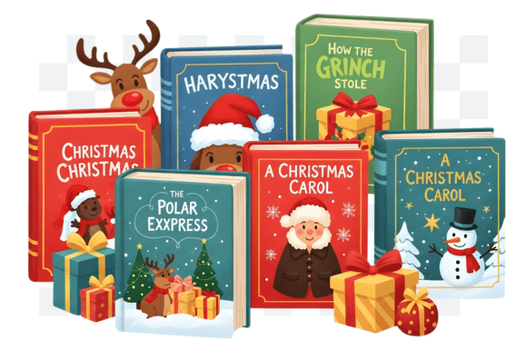 Review: Christmas Books PNG Clipart for Illustrations