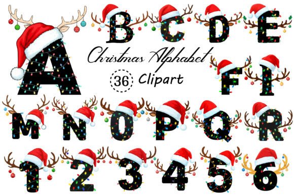 Reviewing Christmas Alphabet Png Clipart Illustrations