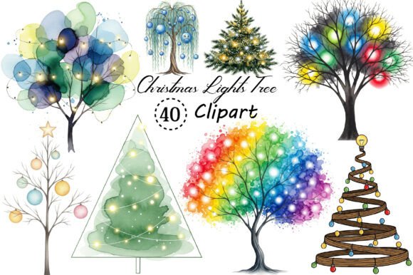 Reviewing Christmas Lights Tree Clipart PNG for Stitch