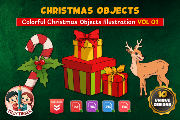 Reviewing Christmas Objects Illustration Vol 01 for Stitchers