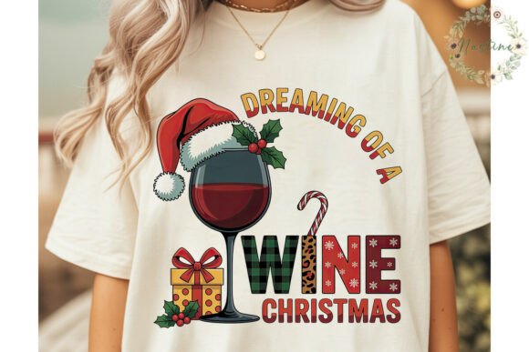 Reviewing Christmas Wine Illustrations for Client Use