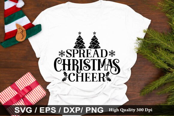 Spread Christmas Cheer SVG: Festive Illustrations