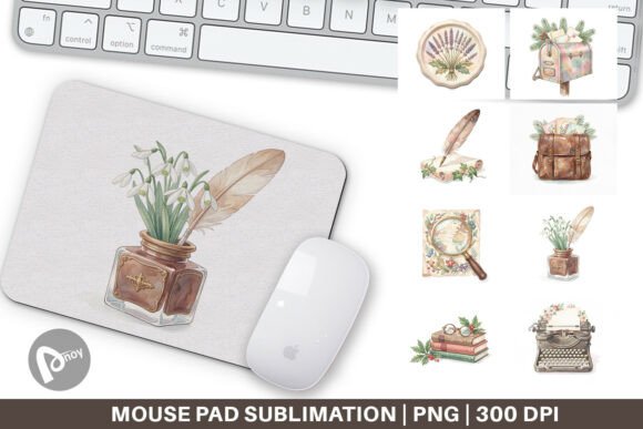 Victorian Christmas Mouse Pad PNG Design Review